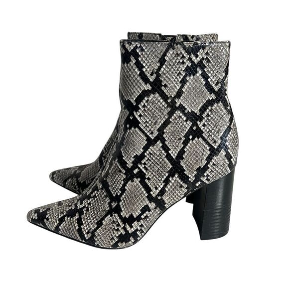 Jeffrey Campbell Raven Snake Print Heel Booties Size 8,5 M - Picture 5 of 9